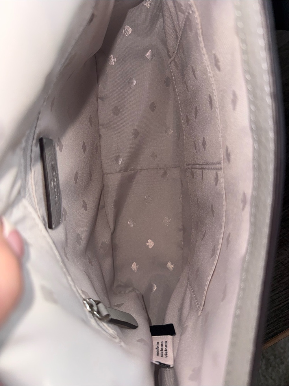 kate spade Soft Gray Pebbled Leather Shoulder Bag - Picture 11 of 12
